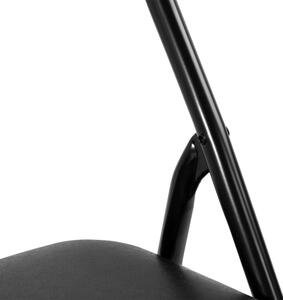 Krzesło składane BASICO czarne komplet 4 sztuk