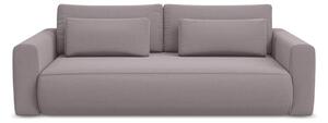 Lawendowa aksamitna rozkładana/ze schowkiem sofa 238 cm Kapua – Makamii