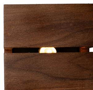 Wiejski Kinkiet / Lampa scienna drewno orzechowe 9,7 - Transfer Groove Oswietlenie wewnetrzne