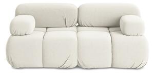 Biała aksamitna sofa modułowa 190 cm Lokua – Makamii