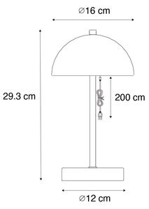 Zewnetrzna Zewnętrzna lampa stołowa z ciemnego brązu, ładowalna, z 3-stopniowym ściemnianiem - Keira Oswietlenie zewnetrzne