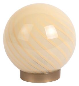 Jasnożółta lampa stołowa ze szklanym kloszem (wysokość 17 cm) Summer Globe – Leitmotiv