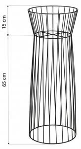 Kwietnik metalowy nowoczesny 80cm czarny