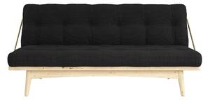 Sofa rozkładana ze sztruksową tapicerką Karup Design Folk Raw/Charcoal