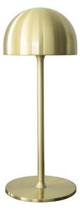 Lampa stołowa LED w kolorze mosiądzu ze zdalnym sterowaniem i metalowym kloszem (wysokość 30 cm) Tim – Sirius