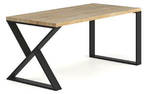 Prostokątny dębowy stół loftowy 160 x 70 - Akmi