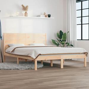 Podwójne łóżko z naturalnej sosny 140x200 - Gunar 5X