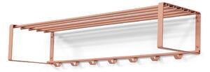 Łososiowy metalowy wieszak ścienny z półką 100 cm Rex – Spinder Design