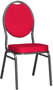Czerwone sztaplowane krzesło do sali bankietowej - Pogos 3X