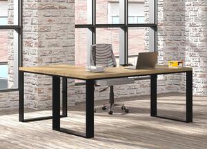 Industrialne narożne biurko biurowe 160 x 70 + 70 x 90 - Awol