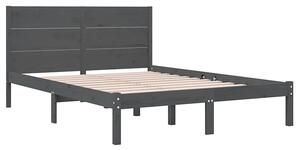 Szare łóżko z litego drewna sosnowego 120x200 - Gunar 4X