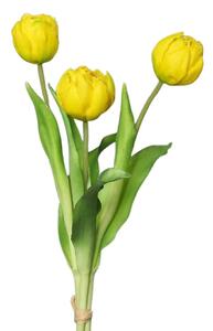 Bukiet Tulipanów 39 cm - Naturalne w Dotyku - żółty