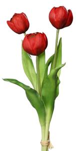 Bukiet Tulipanów 39 cm - Naturalne w Dotyku - czerwony