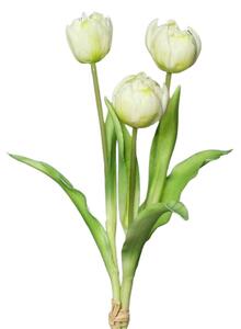 Bukiet Tulipanów 39 cm - Naturalne w Dotyku - biały