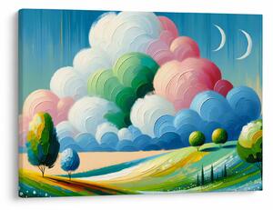 Obraz - Krajobraz z chmurą (70x50 cm)