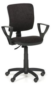 Krzesło biurowe MILANO II z podłokietnikami - czarny