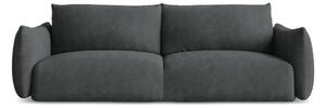 Ciemnoszara rozkładana sofa z tkaniny szenilowej 230 cm Leila – Makamii