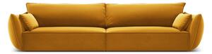 Musztardowa aksamitna sofa 248 cm Vanda – Mazzini Sofas
