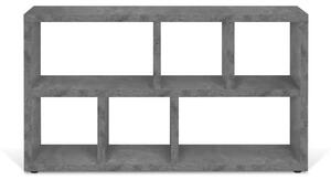 Szary regał w dekorze betonu 150x83 cm Berlin – TemaHome