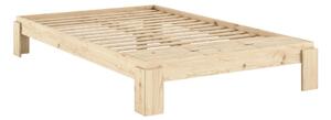Łóżko dwuosobowe z litego drewna sosnowego ze stelażem 140x200 cm w naturalnym kolorze Layers – Karup Design