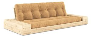 Jasnobrązowa sztruksowa rozkładana sofa 244 cm Base – Karup Design