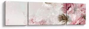 Obraz - Malowanie różowych kwiatów (170x50 cm)