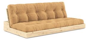 Jasnobrązowa sztruksowa rozkładana sofa 196 cm Base – Karup Design