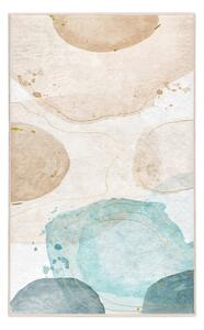 Kremowo-turkusowy dywan odpowiedni do prania 80x150 cm Puddle – Mila Home