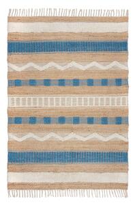 Niebiesko-naturalny dywan z mieszanki juty tkany ręcznie 120x170 cm Medina Jute – Flair Rugs