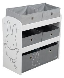Biało-szary dziecięcy pojemnik na zabawki 63,5x29,5x60 cm Miffy – Roba