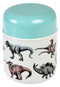 Niebiesko-kremowy termos na jedzenie dla dzieci 280 ml Prehistoric Land – Rex London