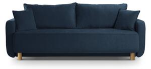 Ciemnoniebieska rozkładana sofa ze schowkiem 231 cm Elen – Micadoni