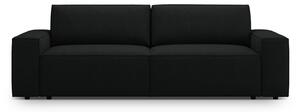 Czarna rozkładana sofa z materiału bouclé 247 cm Jodie – Micadoni Home