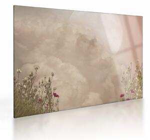 Obraz na szkle - Różowa pełnia księżyca (70x50 cm)