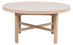 Naturalny okrągły stolik z ceramicznym blatem 90x90 cm Marsden – Rowico