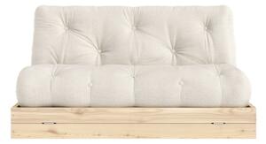 Beżowa lniana rozkładana sofa 145 cm Flip – Karup Design