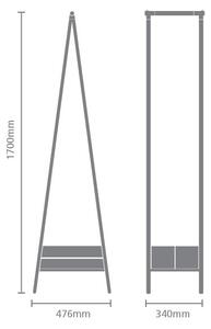 Biały stalowy stojak na ubrania Linn – Brabantia