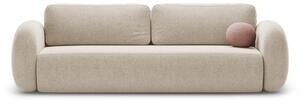 Beżowa rozkładana/ze schowkiem sofa z tkaniny szenilowej 262 cm Tonale – Cosmopolitan Design
