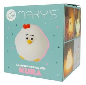 Lampka nocna dla dzieci bezprzewodowa biała kura LED 2.5W Mary's