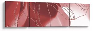 Obraz - Czerwony abstrakcyjny kwiat N⁰1 (170x50 cm)