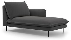 Ciemnoszary szezlong Cosmopolitan Design Vienna, prawostronny