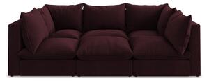 Bordowa sofa 255 cm Manao – Makamii