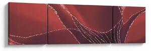Obraz - Czerwony abstrakcyjny kwiat N⁰2 (170x50 cm)