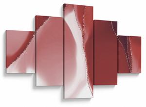 Obraz - Czerwony abstrakcyjny kwiat N⁰3 (125x70 cm)