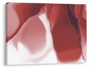 Obraz - Czerwony abstrakcyjny kwiat N⁰3 (70x50 cm)