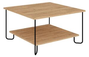 Stolik z blatem w dekorze dębu 80x80 cm Tonka – Marckeric
