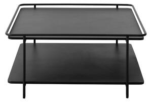 Czarny metalowy stolik 75x75 cm Yuba – Unique Furniture