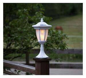 Biała ogrodowa lampa solarna LED Star Trading Flame