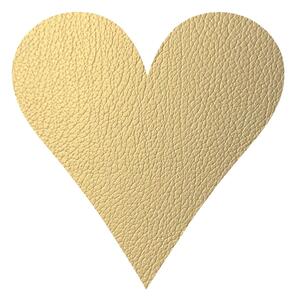 Mata stołowa ze skóry ekologicznej 30x30 cm Heart Hippo – LIND DNA