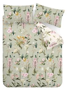 Jasnozielona bawełniana pościel dwuosobowa 200x200 cm Exotic Floral – RHS